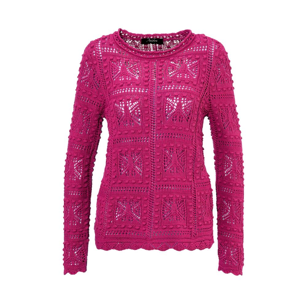Aniston CASUAL Strickpullover im attraktiven Ajour-Muster-Mix - NEUE KOLLEKTION Outlet