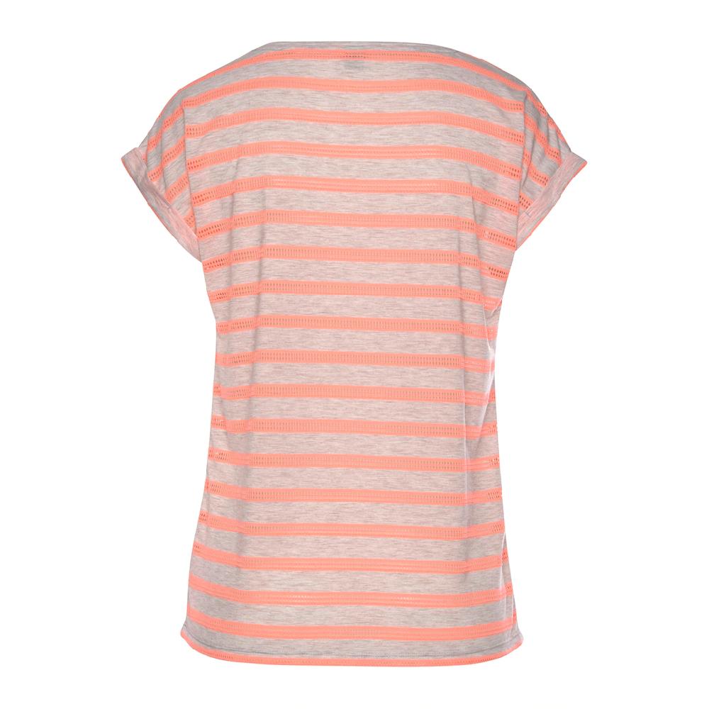 Vivance Kurzarmshirt mit transparenten Neon-Einsätzen T-Shirt lockere Passform sportlich Valentinstagsangebot