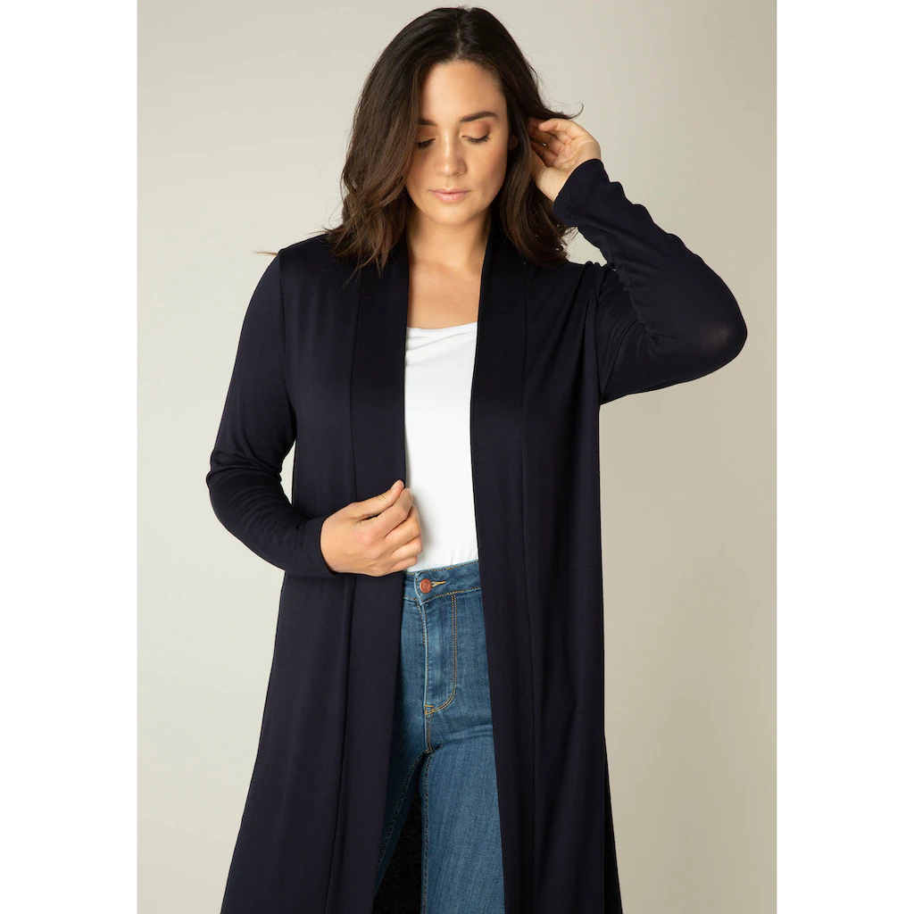 Base Level Curvy Longstrickjacke »Ayla Long« Figurumspielende weiche Strickqualität Neueste Mode