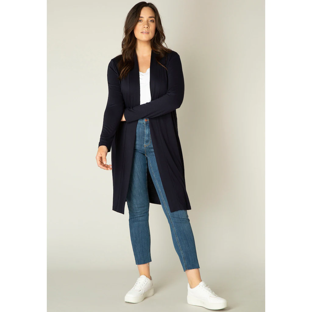Base Level Curvy Longstrickjacke »Ayla Long« Figurumspielende weiche Strickqualität Neueste Mode