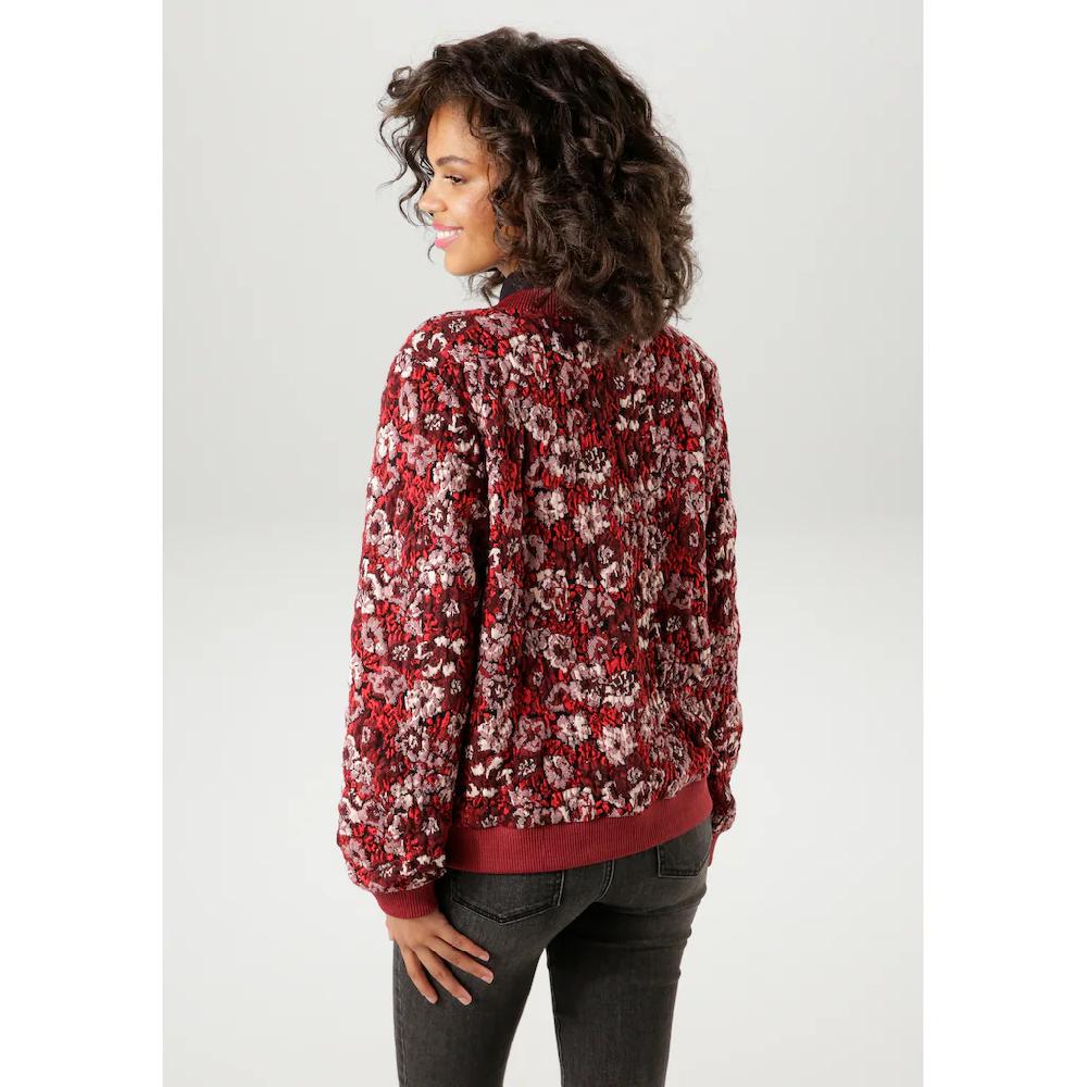 Aniston CASUAL Blouson mit kunstvollem Blumenmuster - jedes Teil ein Unikat Bestseller