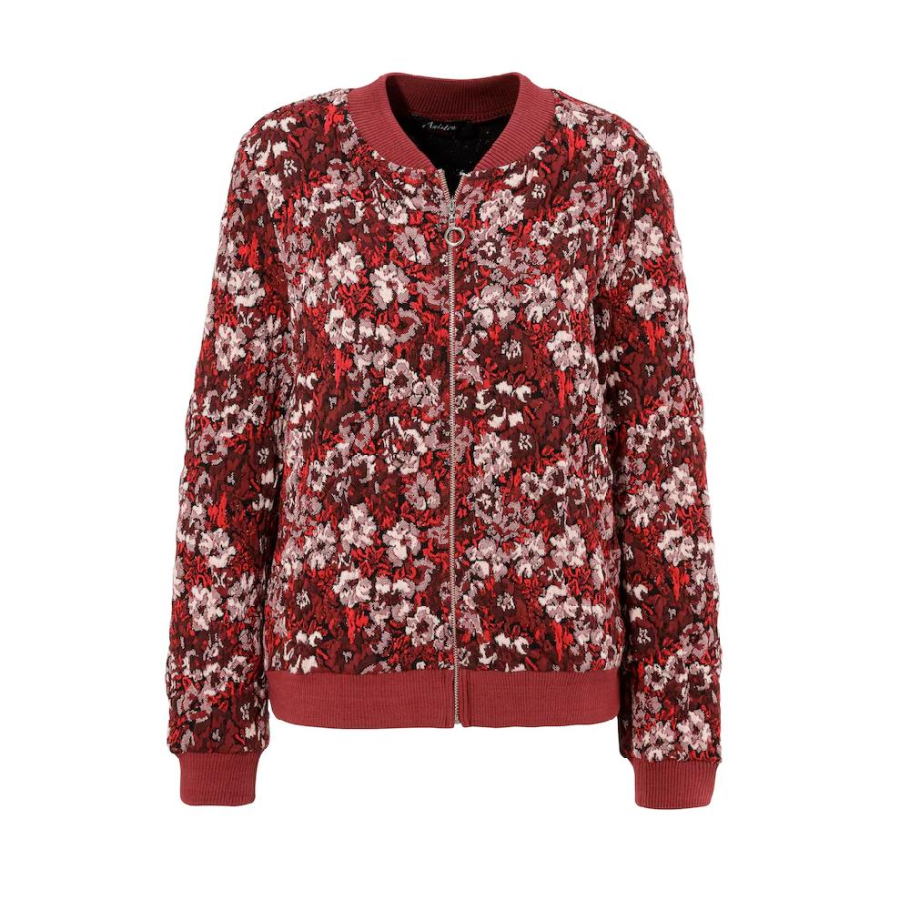 Aniston CASUAL Blouson mit kunstvollem Blumenmuster - jedes Teil ein Unikat Bestseller