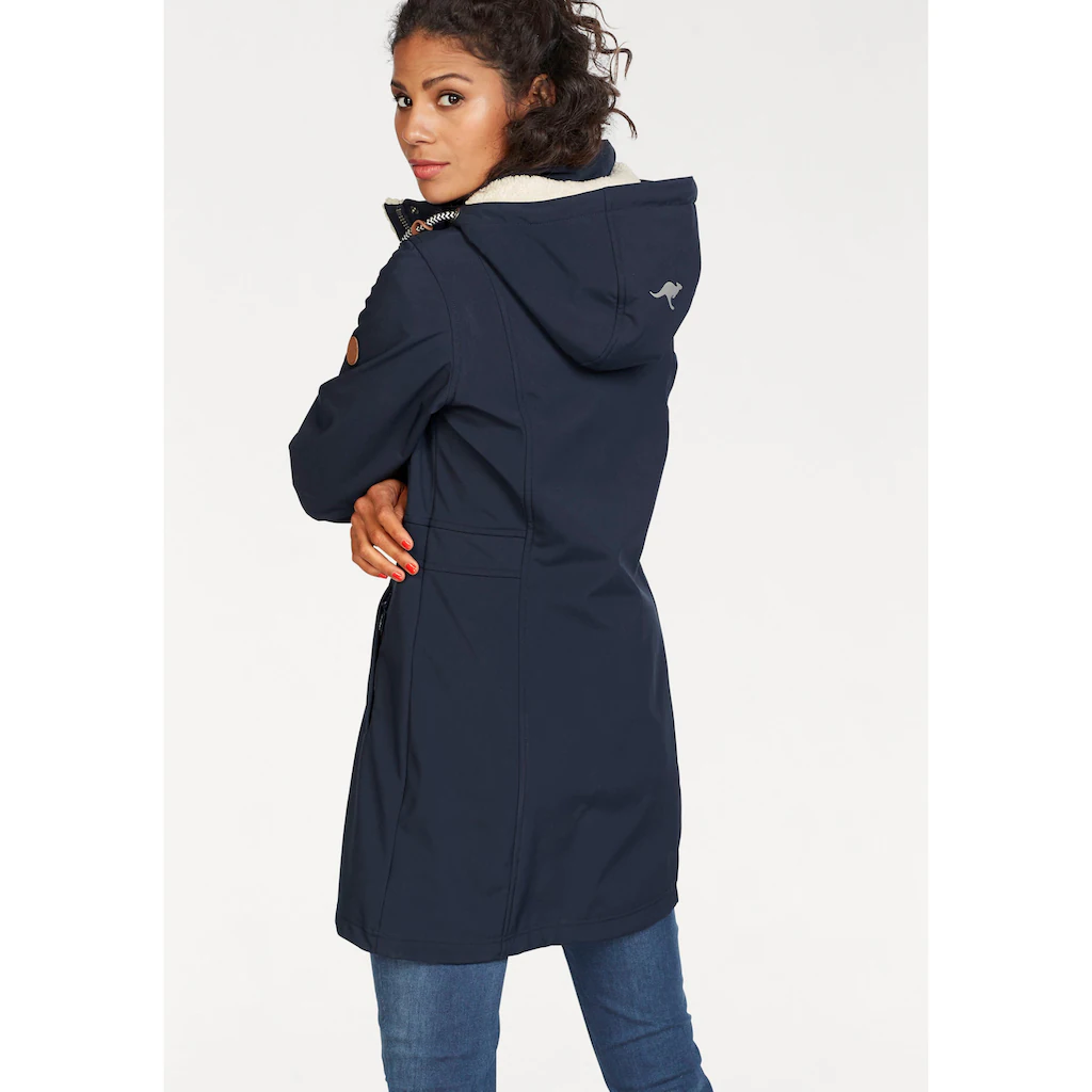 KangaROOS Softshelljacke mit Kapuze figurbetonte Passform normaler Schnitt mit abnehmbarer Kapuze Begrenzte Freigabe