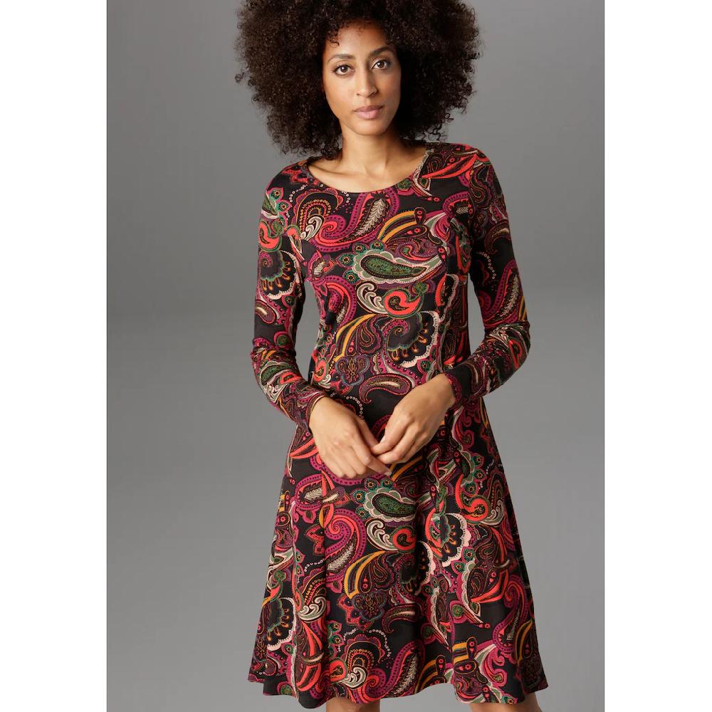 Aniston SELECTED Jerseykleid Paisley-Druck in satten Farben Neueste Stile