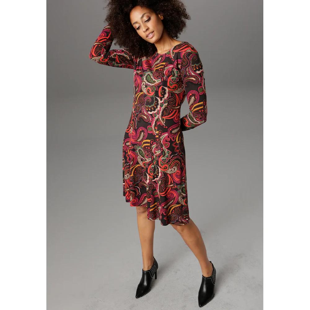 Aniston SELECTED Jerseykleid Paisley-Druck in satten Farben Neueste Stile