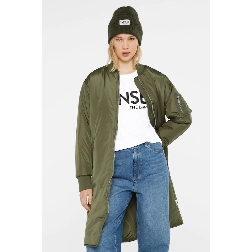 SENSES.THE LABEL Langjacke ohne Kapuze mit Two-Way-Zipper Nur für heute