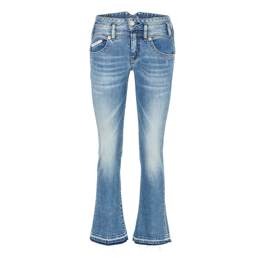 Herrlicher Bootcut-Jeans »Pearl Boot Cropped Organic Denim« mit offenem Saum Bis zu 55% Rabatt