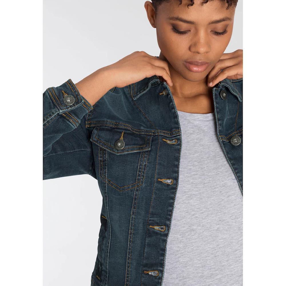 Arizona Jeansjacke aus Baumwollmischung figurbetont in Stretch-Qualität Clearance-Verkauf