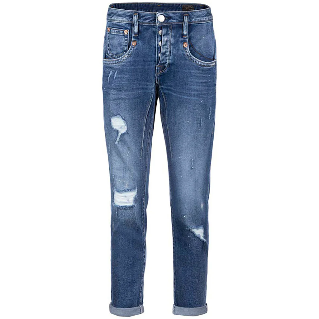 Herrlicher 7/8-Jeans »Shyra Cropped Denim Comfort« mit halb verdeckter Knopfleiste Kostenloser Versand international
