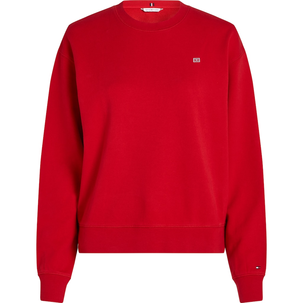 Tommy Hilfiger Sweatshirt »REG CONTRAST FLAG SWEATSHIRT« mit Logo-Flag Im Verkauf