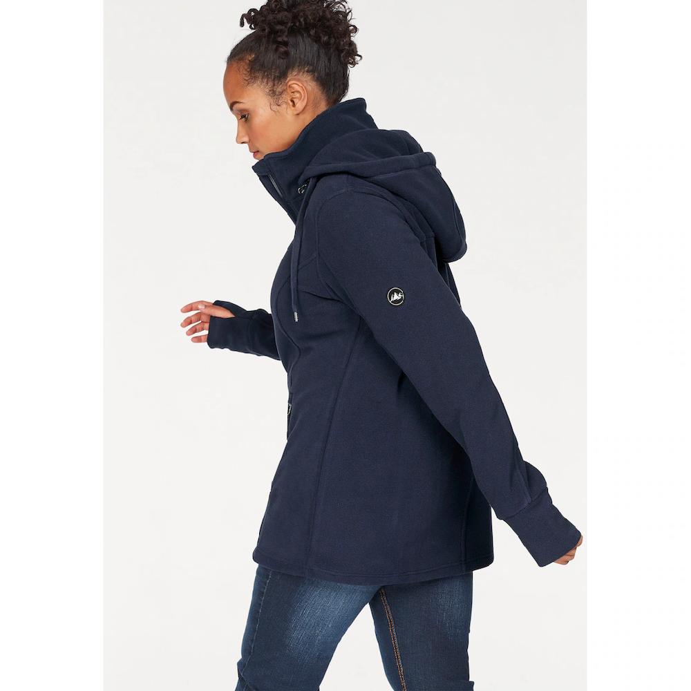 Polarino Fleecejacke mit Kapuze für kalte Tage aus Fleece sportlicher Stil atmungsaktiv Hotsell