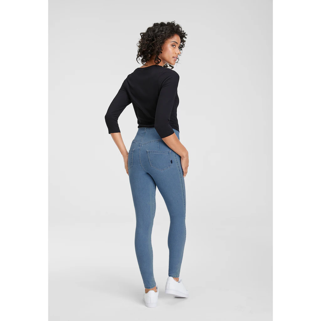Arizona Jeansjeggings extra-eng geschnittene Beinform hohe Leibhöhe Flash Sale