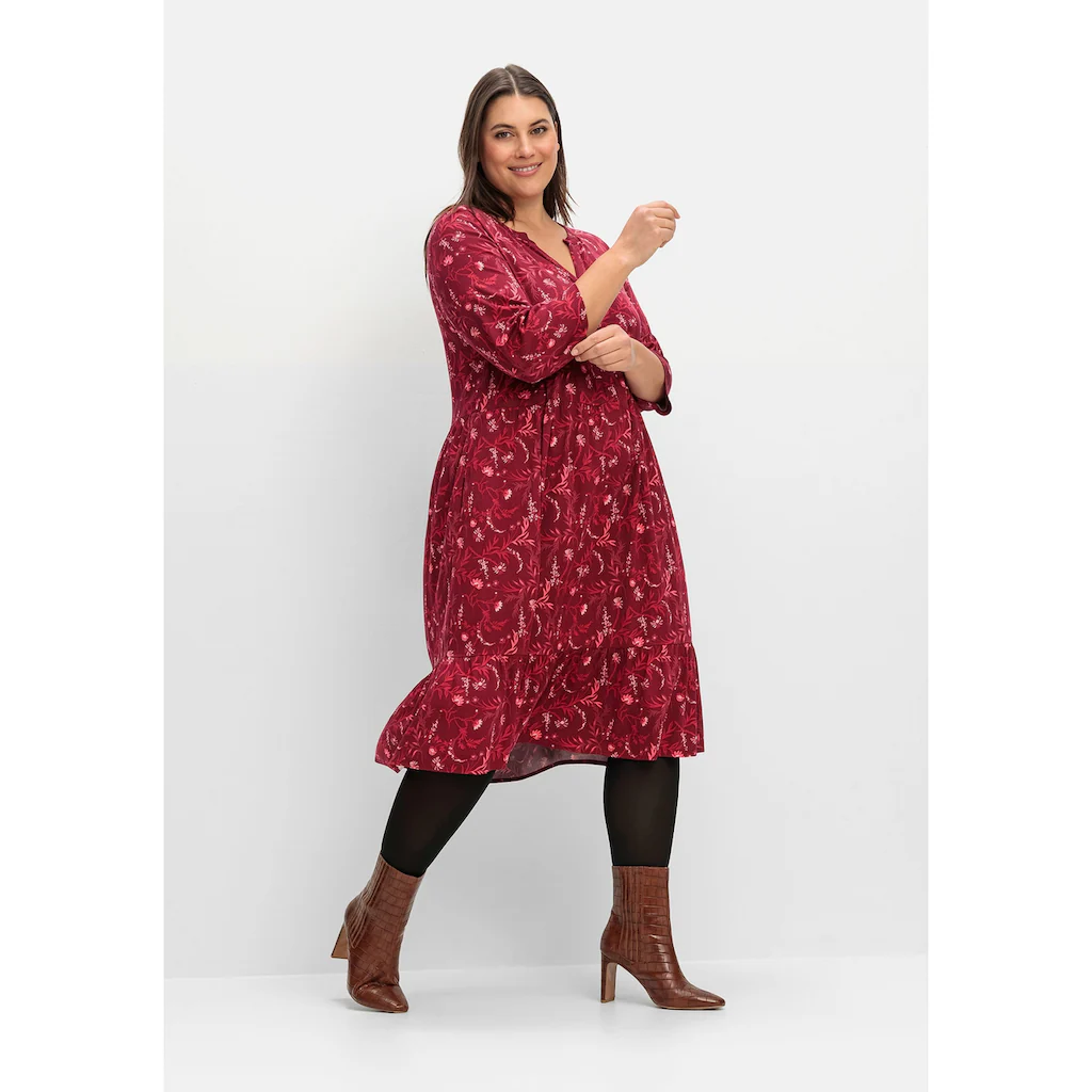 Sheego A-Linien-Kleid »Große Größen« mit 3/4-Ärmeln Black Friday