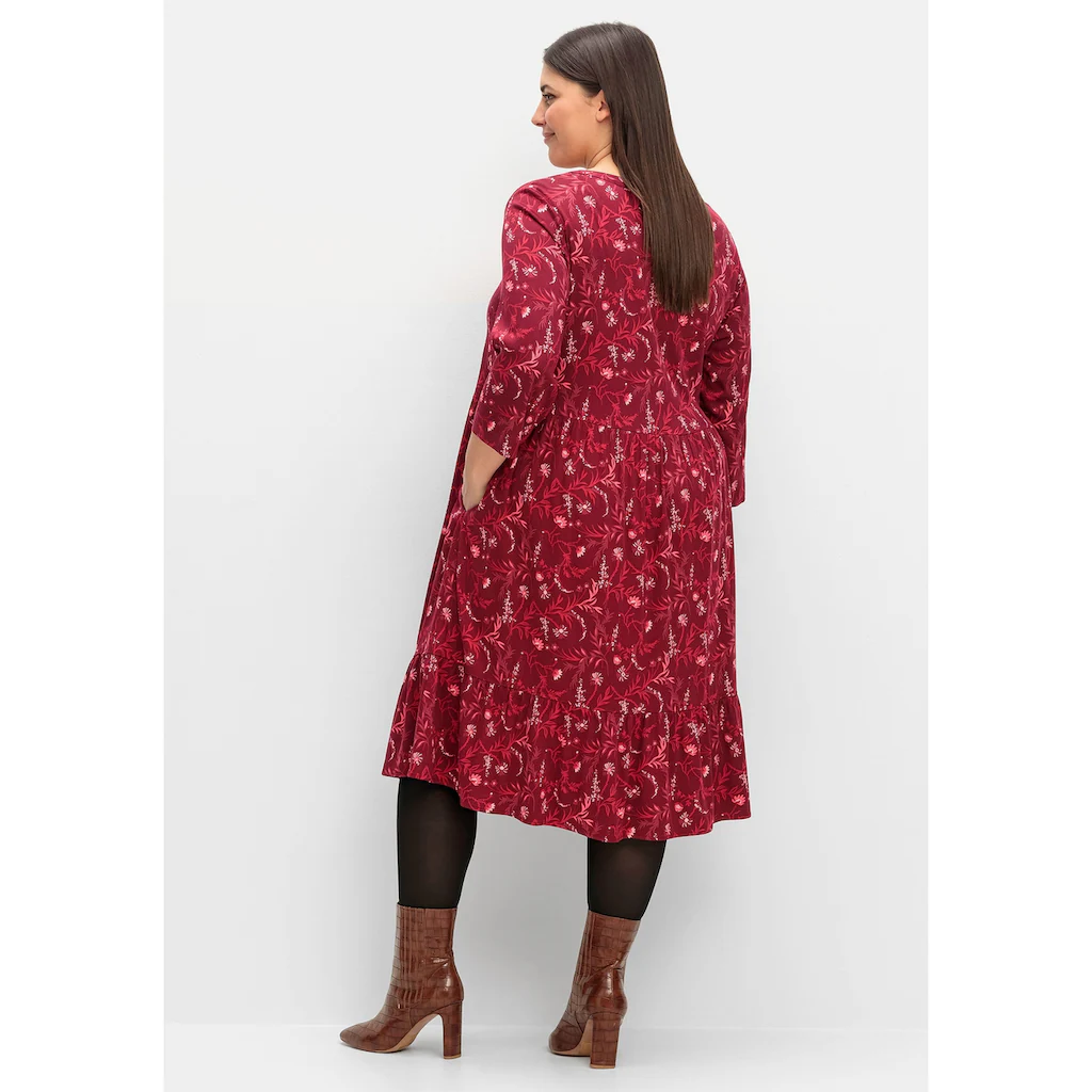 Sheego A-Linien-Kleid »Große Größen« mit 3/4-Ärmeln Black Friday