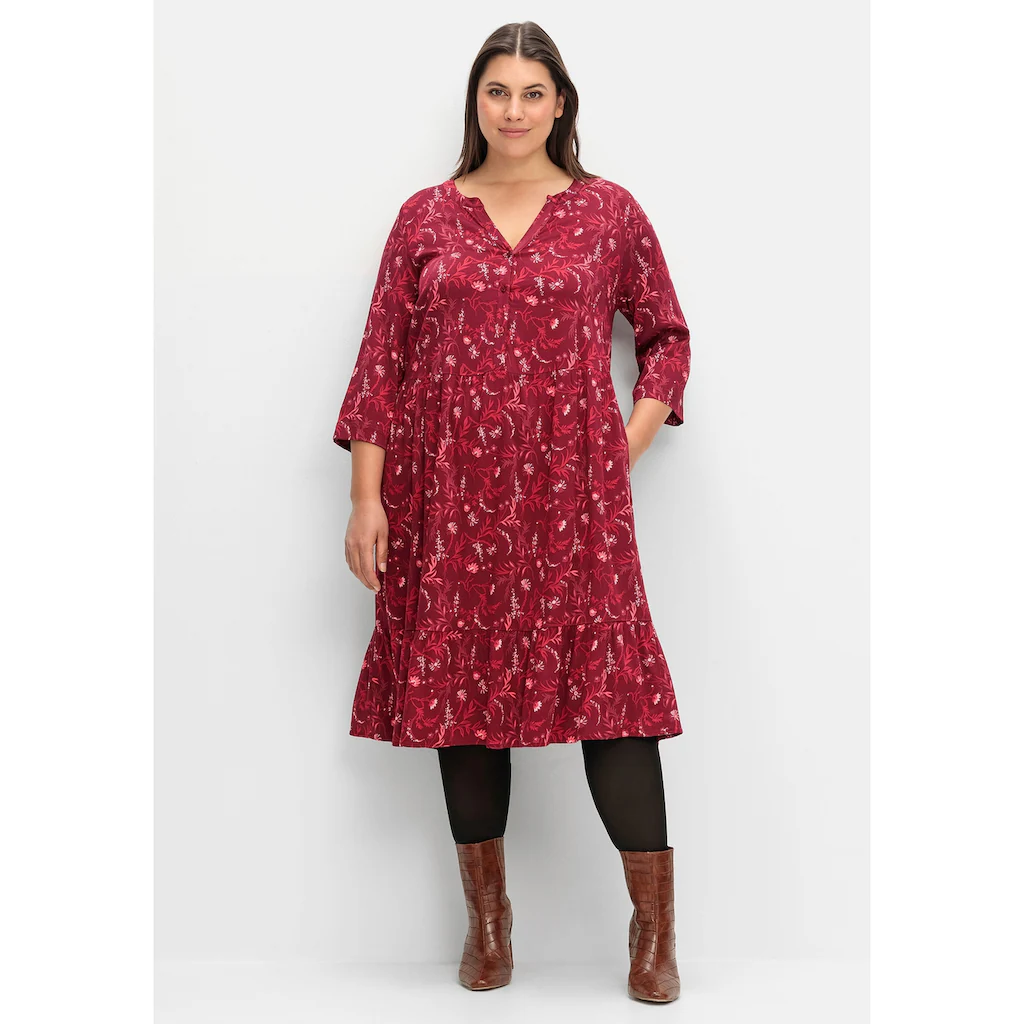Sheego A-Linien-Kleid »Große Größen« mit 3/4-Ärmeln Black Friday