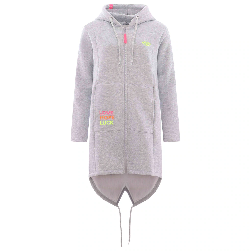Zwillingsherz Kapuzensweatjacke mit Kapuze Rückenprint und kleinere Frontprints Bestseller