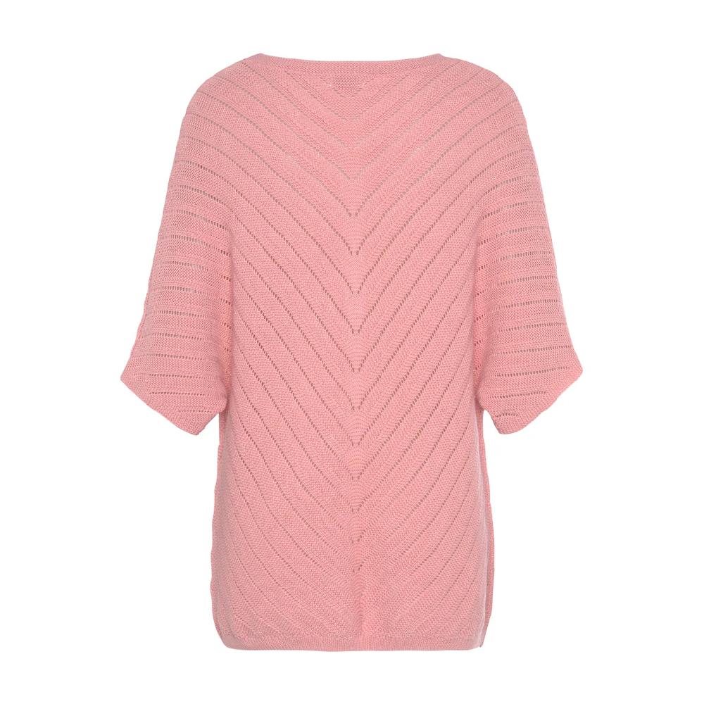 LASCANA Ajourpullover mit kurzen Ärmeln lockerer Strickpullover aus Baumwolle Bis zu 65% Rabatt