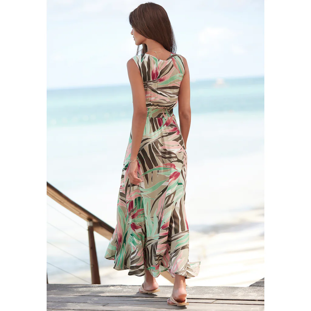 Vivance Maxikleid aus gewebter Viskose langes Sommerkleid mit Alloverprint 50% Rabatt mit kostenlosem Versand