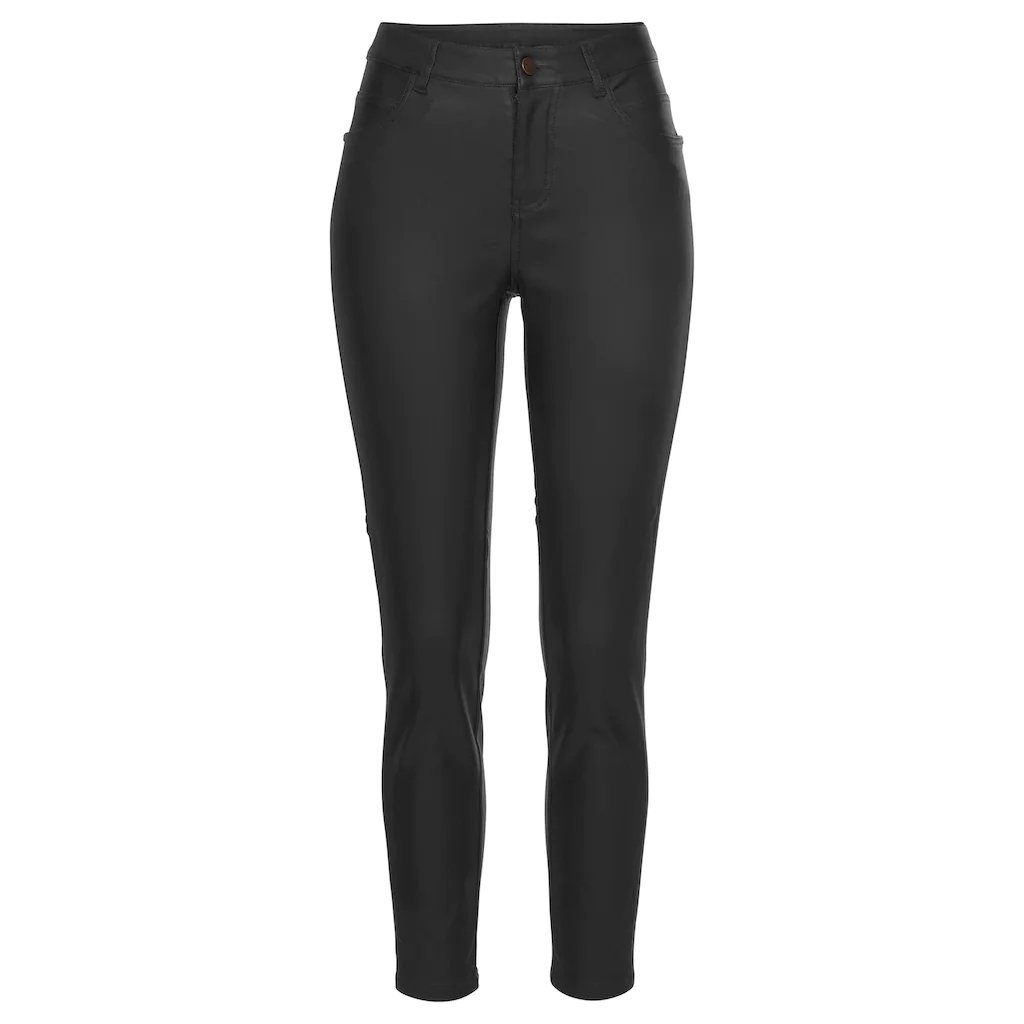 LASCANA Lederimitathose in schmaler Passform figurbetonte Jeggings mit Stretchanteil Speichern exportieren