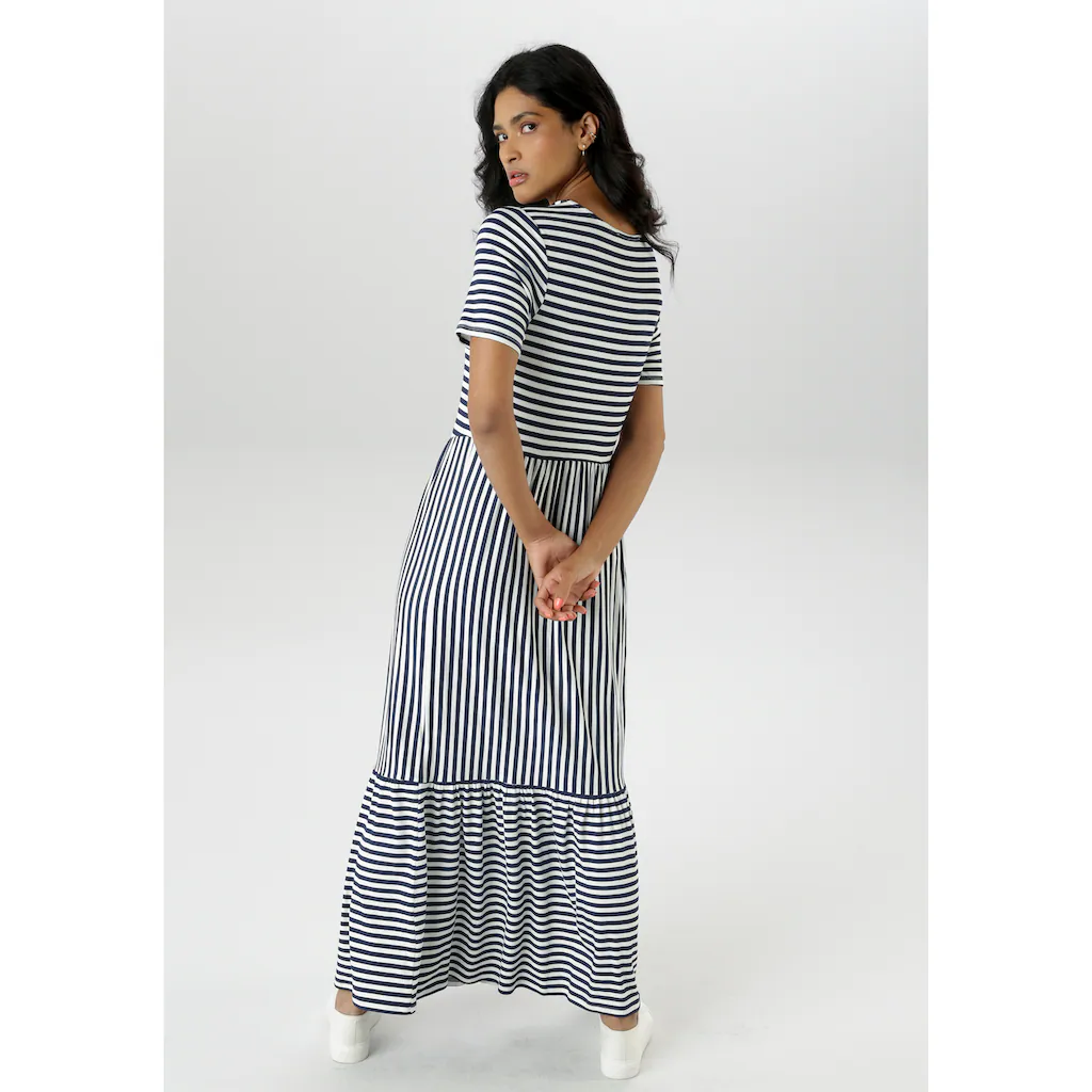 Aniston SELECTED Sommerkleid im gestreiften Design für einen zeitlos schönen Look - NEUE KOLLEKTION Flash Sale