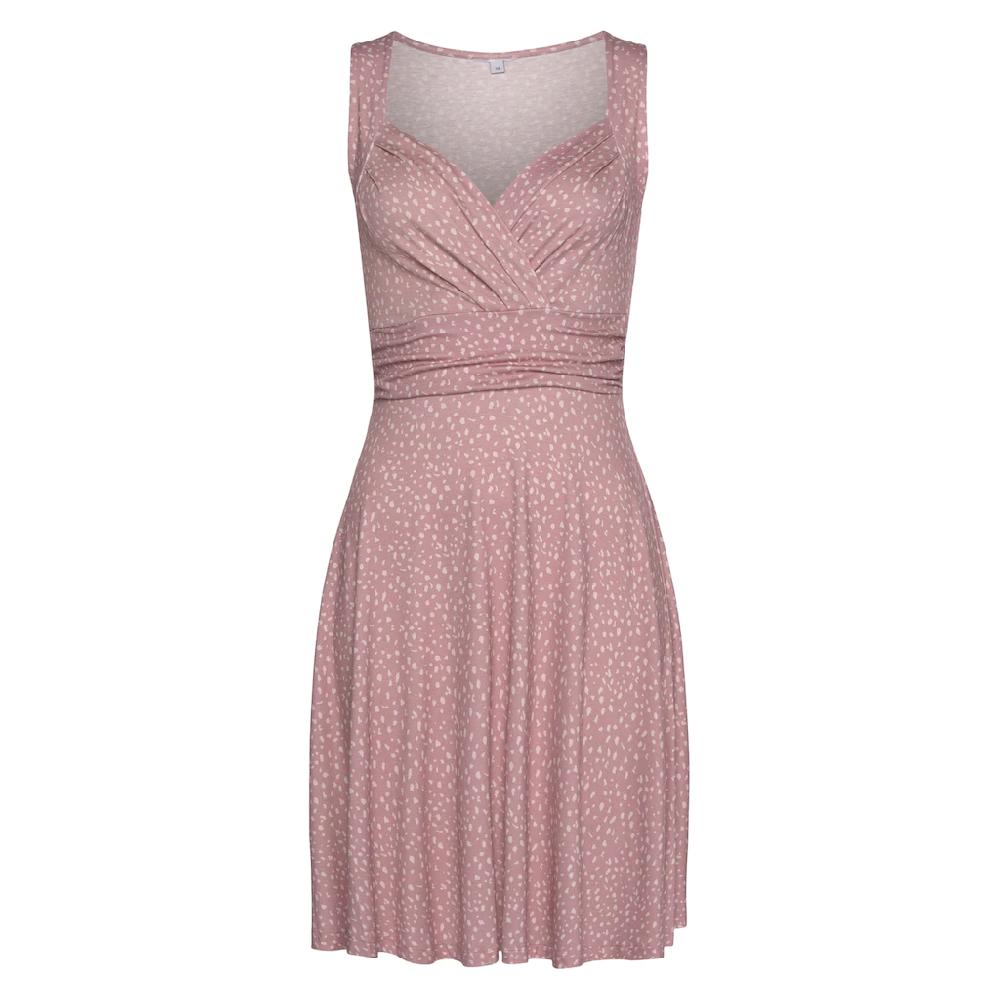 Vivance Jerseykleid mit Alloverdruck in Wickeloptik Sommerkleid Strandkleid Saisonschlussverkauf