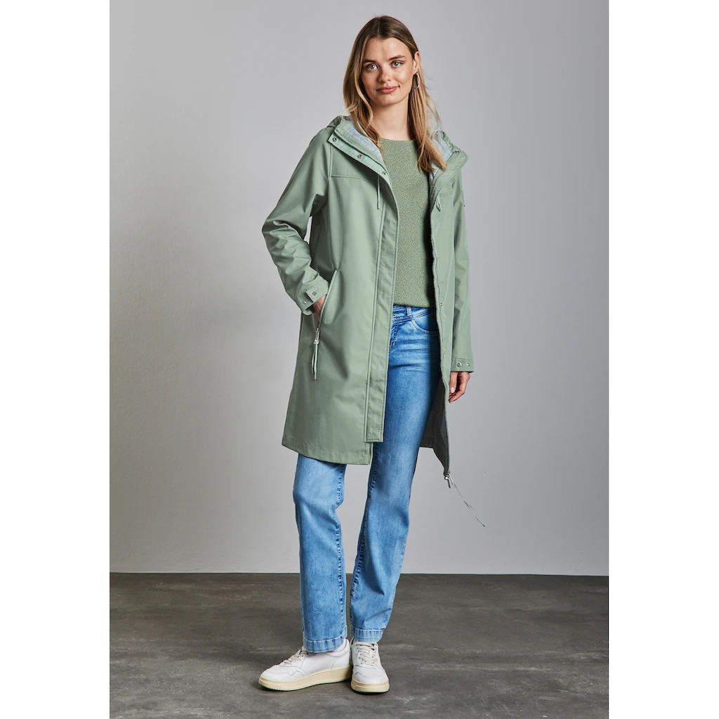 STREET ONE Kurzjacke mit Kapuze wasserabweisend Black Friday