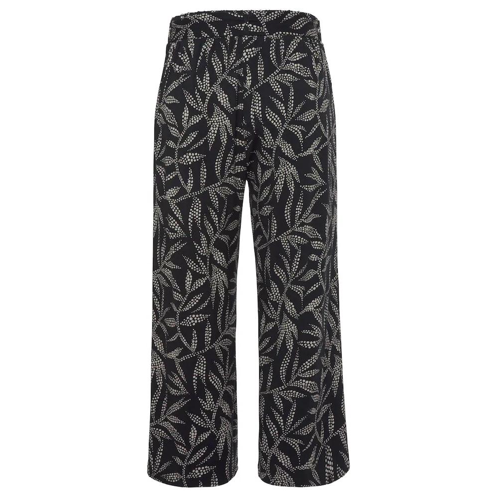 LASCANA Culotte (mit Bindegürtel) mit Blätterdruck luftige Sommerhose in 7/8-Länge Strandhose Große Rabatte