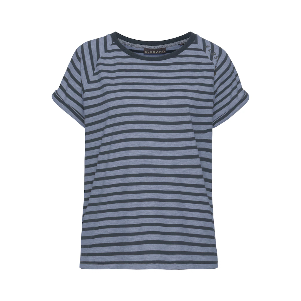 Elbsand Kurzarmshirt »Caira« mit Streifen T-Shirt aus Baumwoll-Mix sportlich und bequem Bis zu 65% Rabatt