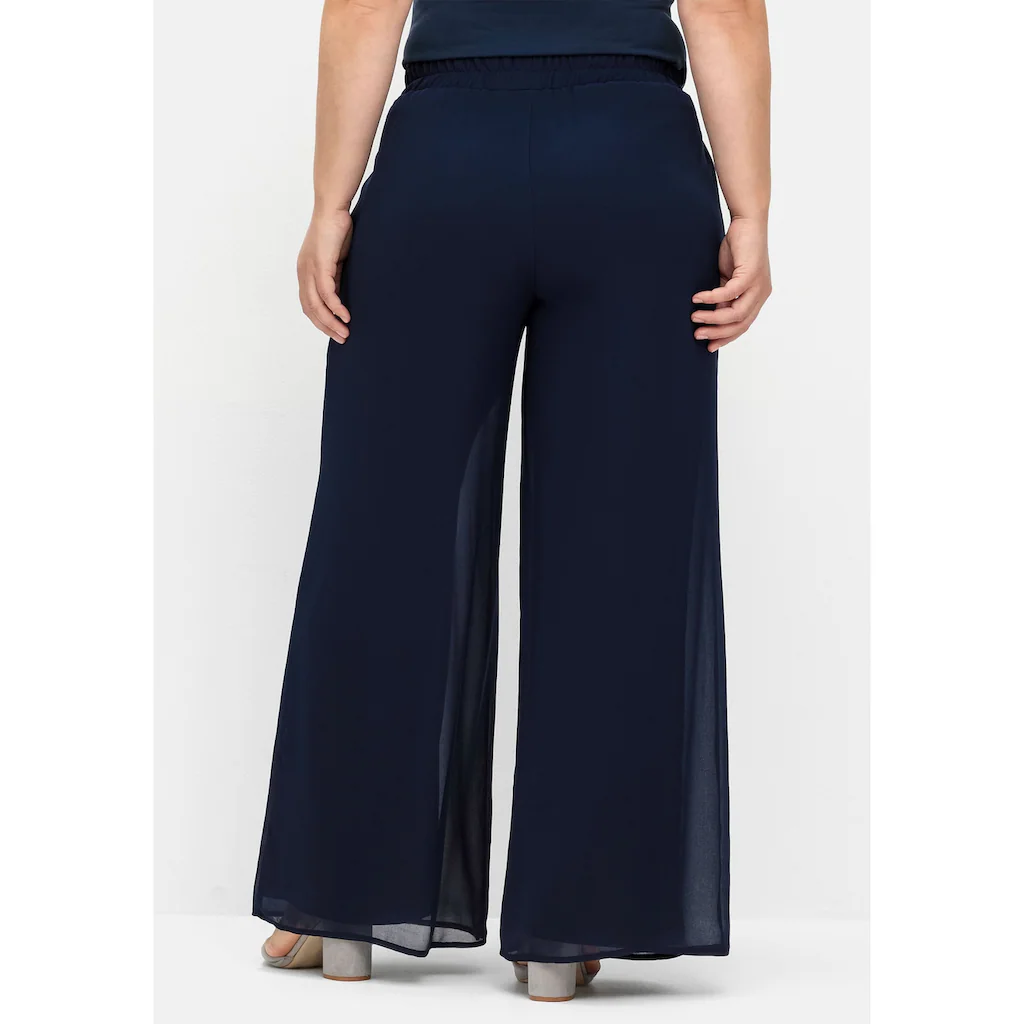 Sheego Schlupfhose »Große Größen« mit Chiffon im Lagenlook gefüttert Im Verkauf