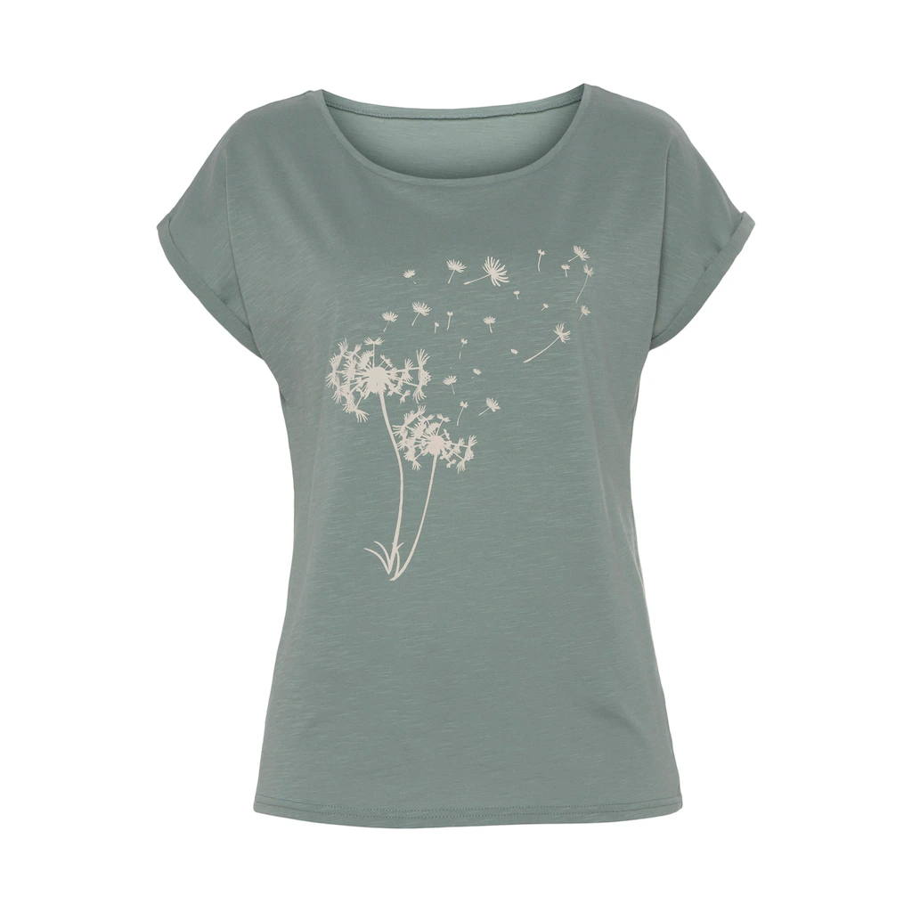 Vivance T-Shirt »mit Frontdruck "Pusteblume"« aus weicher Baumwoll-Qualität zollfrei