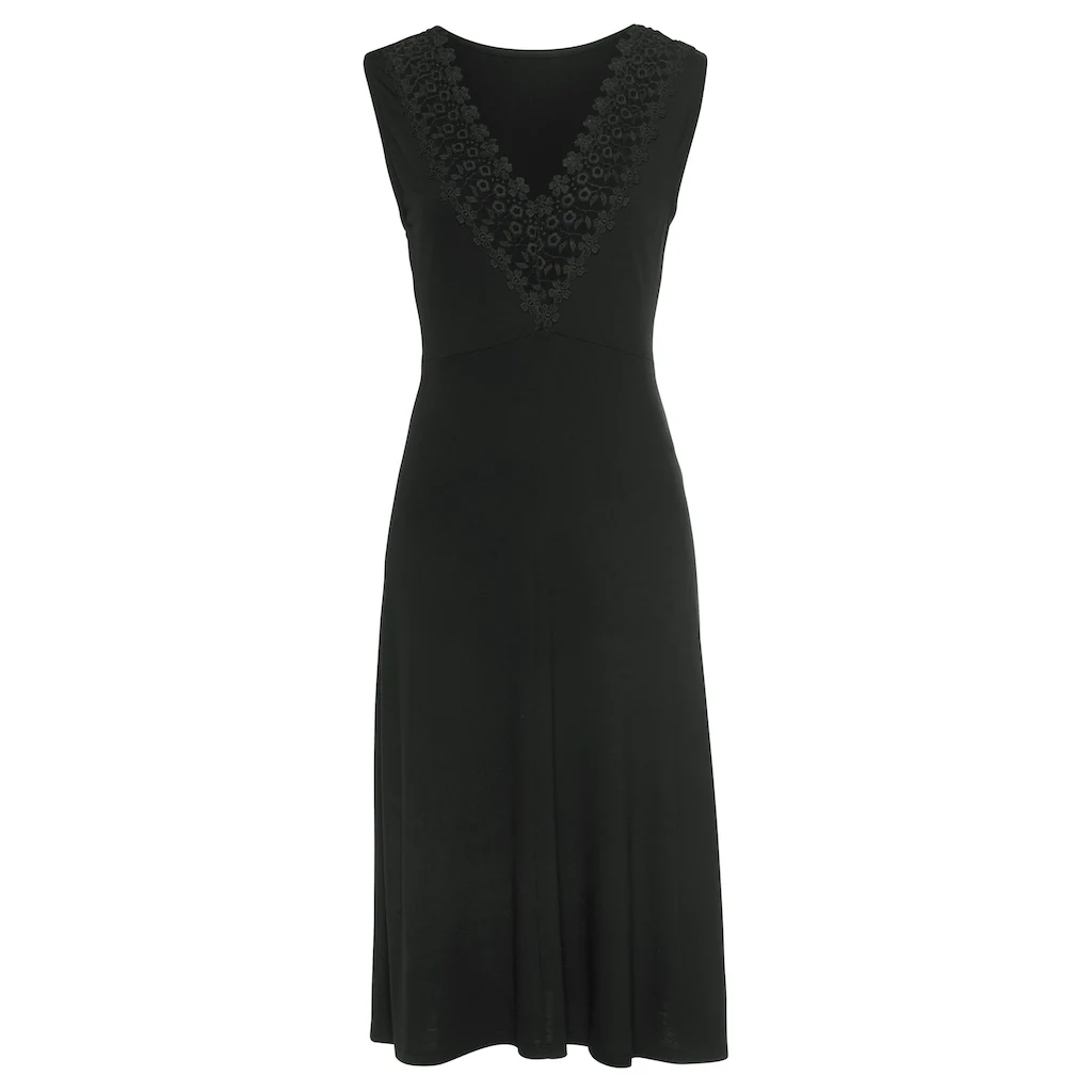 LASCANA Jerseykleid mit Spitzeneinsatz im Rücken ärmellos elegant casual Online