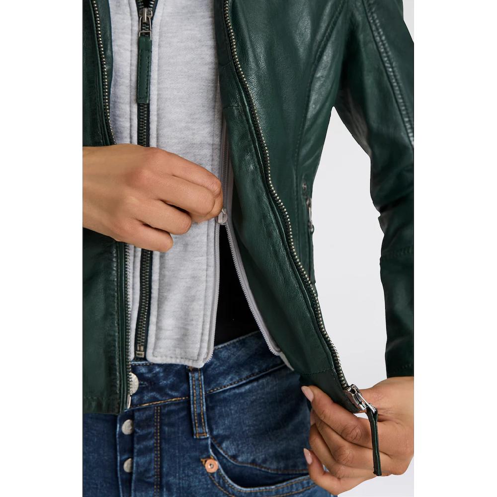 Mauritius Lederjacke »Nola LEGV« mit Kapuze mit abnehmbarer Jersey-Kapuze Outlet