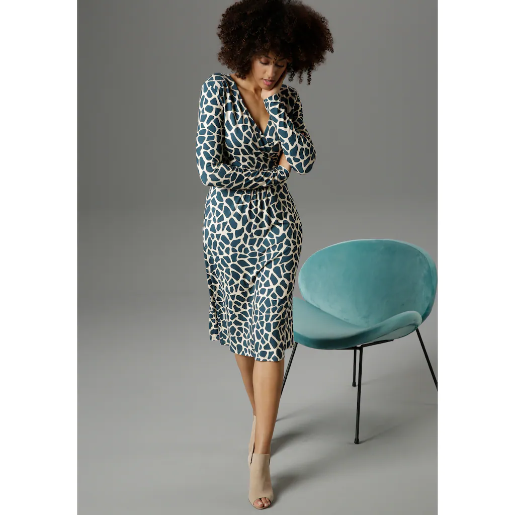 Aniston SELECTED Jerseykleid mit farbigem animal-print Rabatt