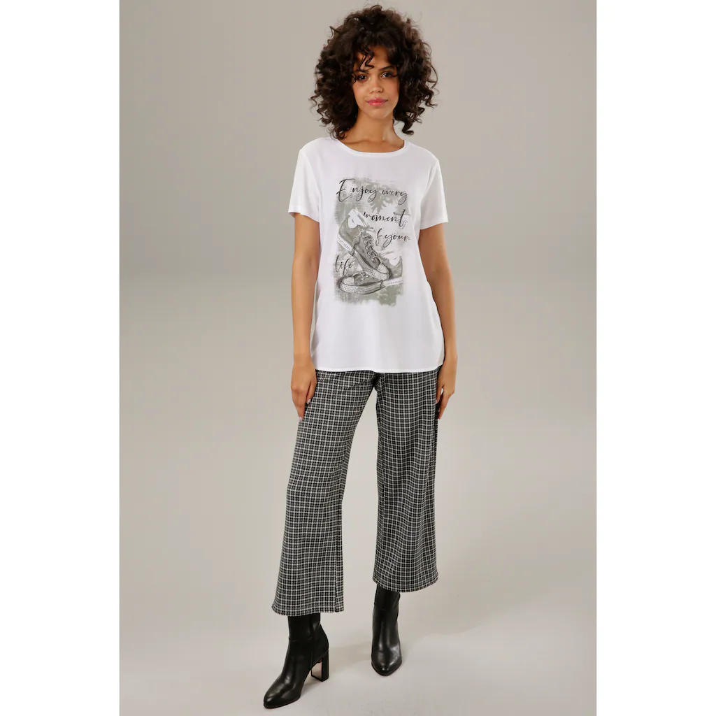 Aniston CASUAL Shirtbluse mit Glitzersteinchen verzierter Frontdruck Exklusivangebot