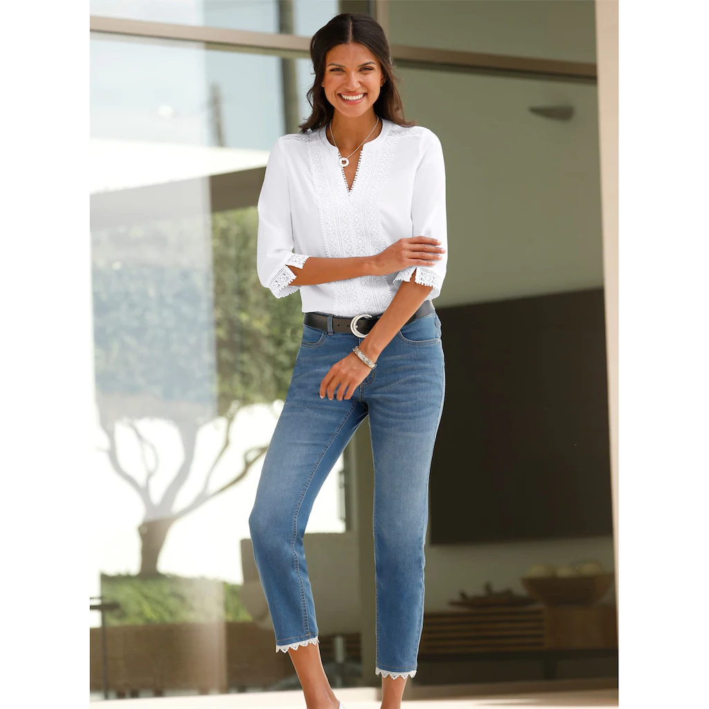 Classic Basics Schlupfbluse Heißer Verkauf