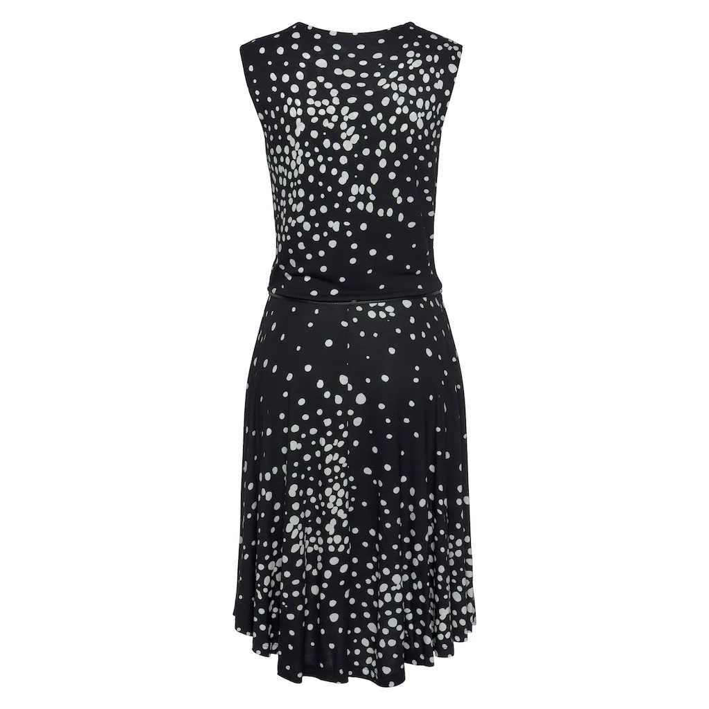 Vivance Jerseykleid (mit Bindegürtel) mit Punktedruck und V-Ausschnitt elegantes Sommerkleid Kostenlose Rückgabe
