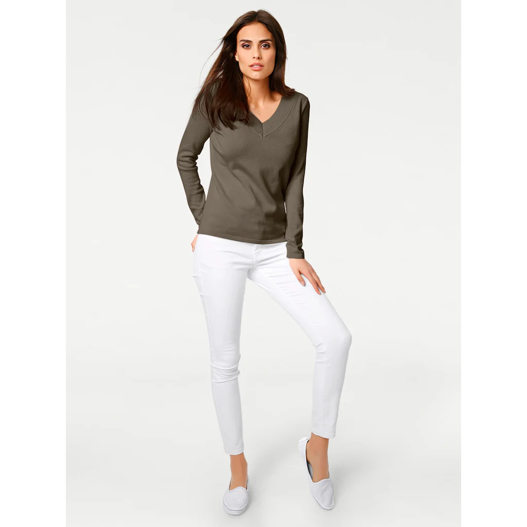heine Strickpullover »V-Pullover« Begrenzte Freigabe
