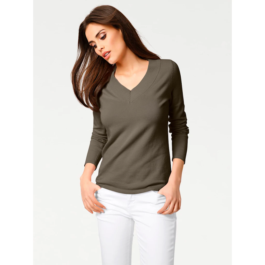 heine Strickpullover »V-Pullover« Begrenzte Freigabe