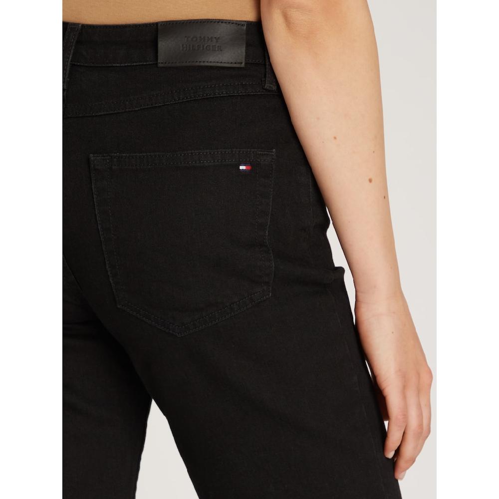 Tommy Hilfiger Straight-Jeans »CLASSIC STRAIGHT RW ECRU« mit Logo-Badge in Knöchellänge Neueste Stile