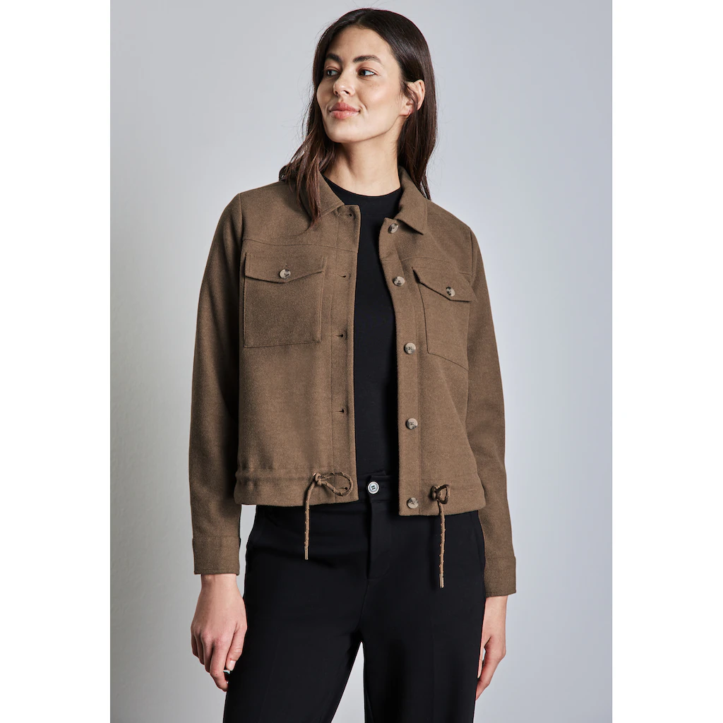 STREET ONE Kurzjacke ohne Kapuze mit Tunnelzug am Saum Discount Store für neue Produkte