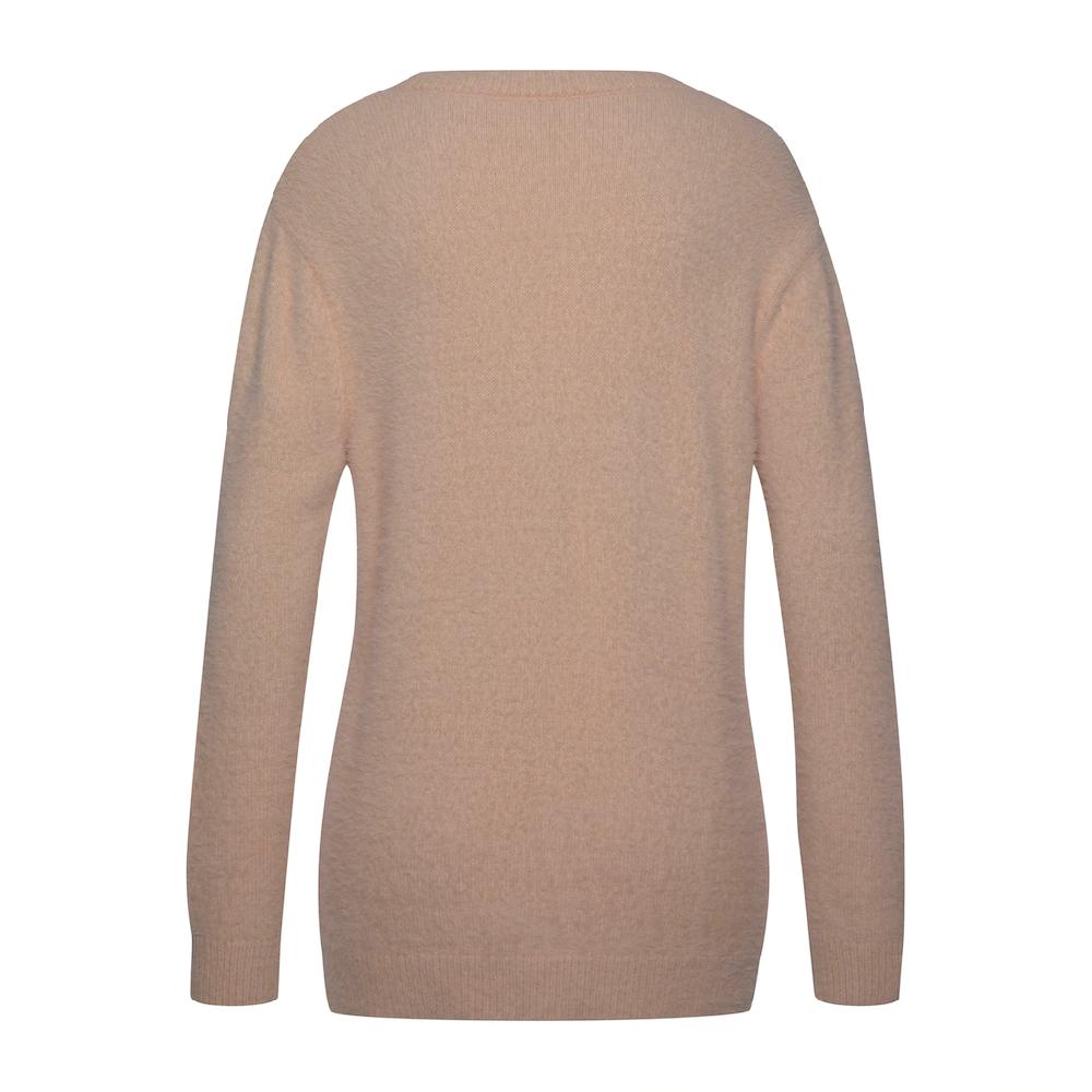 LASCANA Rundhalspullover mit Flausch-Effekt lockerer Damenpullover Basic Clearance-Verkauf