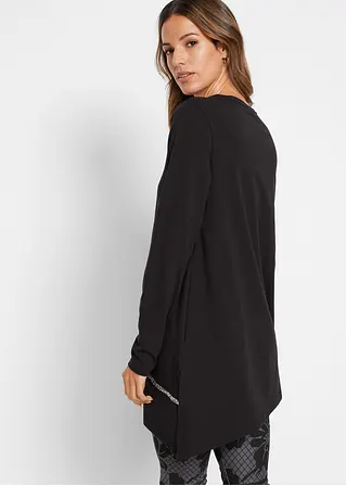 bonprix schönes Longshirt mit asymmetrischen Schnitt und Glitzer - Damen Letzte 3 Tage