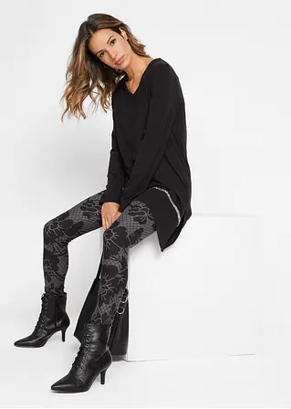bonprix schönes Longshirt mit asymmetrischen Schnitt und Glitzer - Damen Letzte 3 Tage
