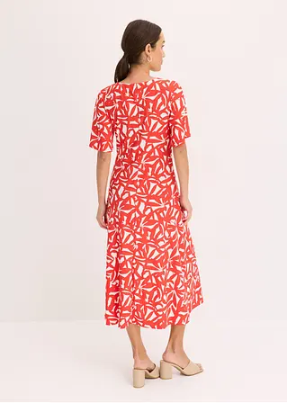 bonprix Schönes Sommerkleid mit weitfallenden Ärmeln und Smoke am Ausschnitt Bis zu 60% Rabatt