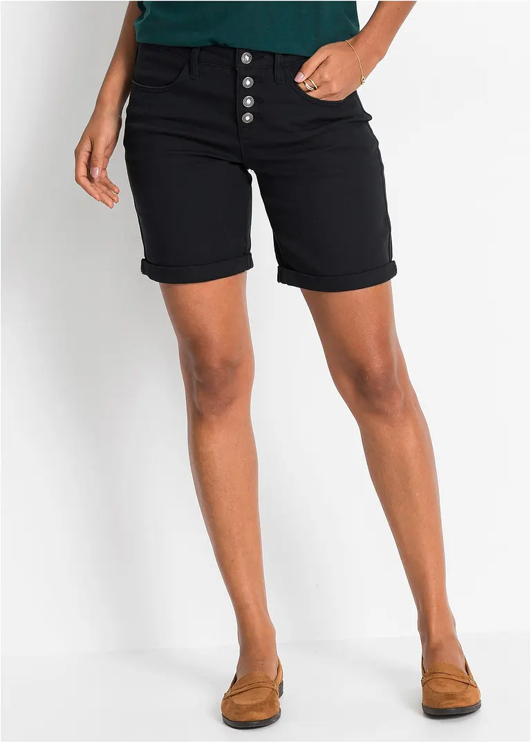 bonprix Sommerliche Stretch-Bermuda mit attraktiver Knopfleiste. - Damen Nur für heute