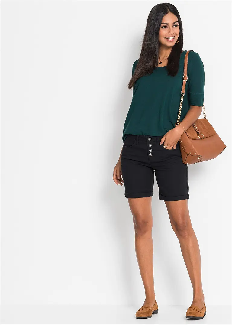bonprix Sommerliche Stretch-Bermuda mit attraktiver Knopfleiste. - Damen Nur für heute