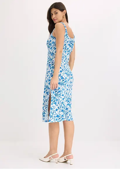 bonprix Sommerliches Blumenkleid mit dünnen Trägern - weiß Riesige Rabatte