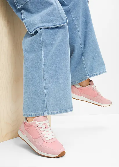 bonprix Lässiger Sneaker im Retro Look - rosa - Damen 50% Rabatt mit kostenlosem Versand
