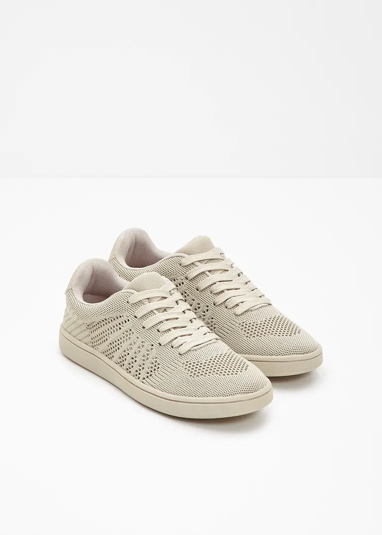 bonprix Sportlicher Sneaker aus luftigem Obermaterial - beige Kostenloser Versand international