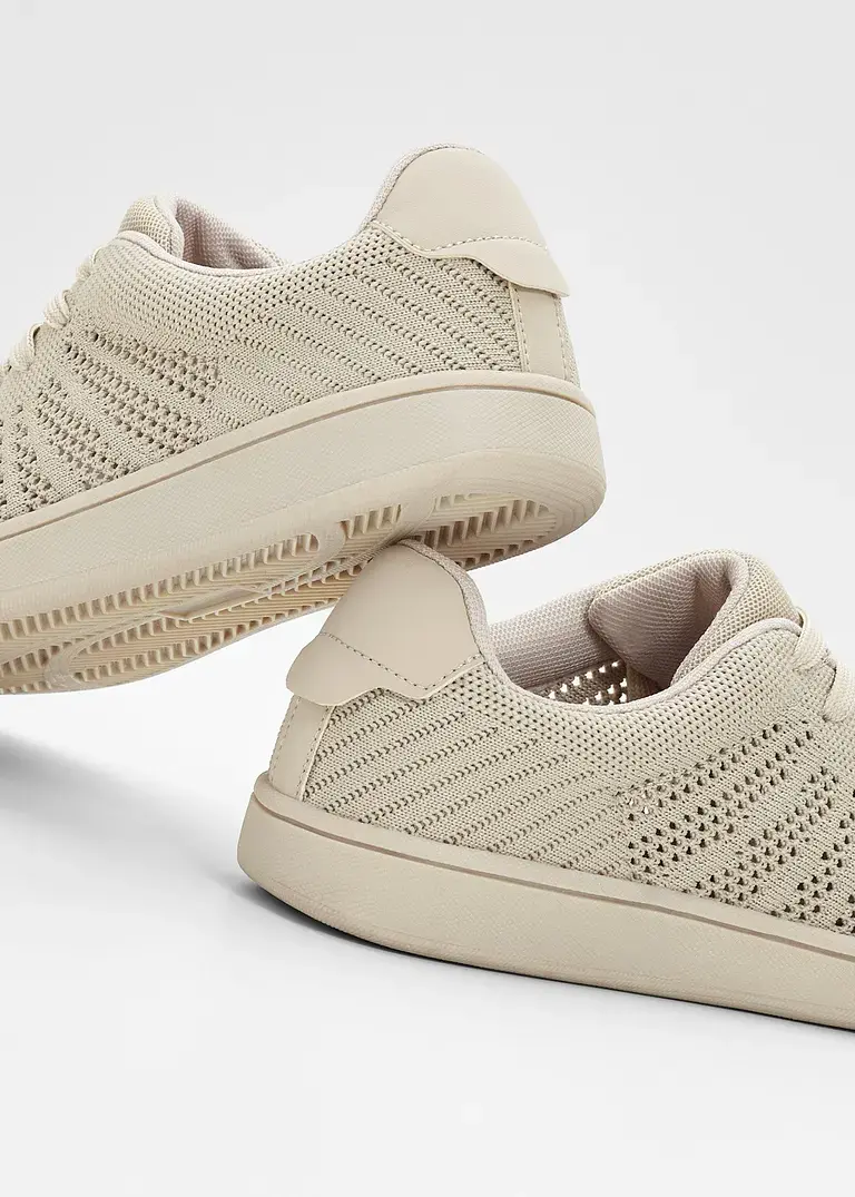 bonprix Sportlicher Sneaker aus luftigem Obermaterial - beige Kostenloser Versand international